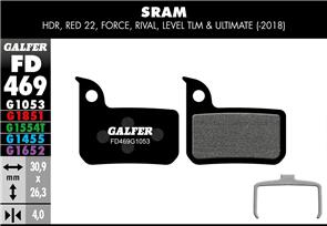 GALFER FD469 BRAKE PADS SRAM RED 22, FORCE, RIVAL, LEVEL TLM & ULTIMATE