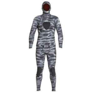 XCEL WETSUITS FREE-DIVER 5MM 2-PIECE HOODED WETSUIT - TIGER SHARK