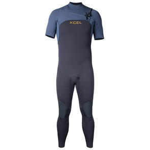 XCEL WETSUITS 2025 COMP + 2MM S/S CHESTZIP STEAMER BLACK/BLUE NIGHTS