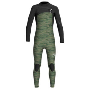 XCEL WETSUITS YOUTH COMP X 3/2 STEAMER - GREEN/CAMO BLACK