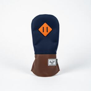 HERSCHEL SUPPLY CO HERITAGE FAIRWAY WOOD HEAD COVER NAVY SADDLE BROWN