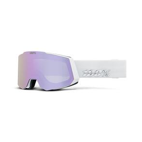 100% SNOWCRAFT GOGGLE WHITE - HIPER SMOKE W/ LAVENDER MIRROR