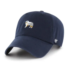 47 BRAND CLEAN UP PETS ICON AUSTRALIAN SHEPARD ADJUSTABLE STRAP CAP NAVY