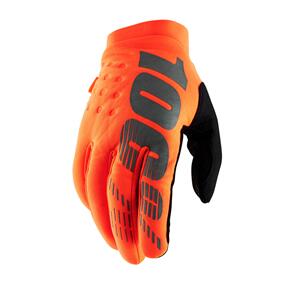 100% 2 BRISKER YOUTH GLOVES FLUO ORANGE/BLACK 