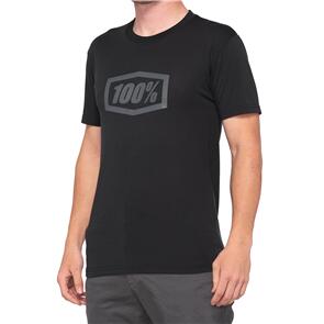 100% ESSENTIAL TECH-TEE BLACK/GREY 