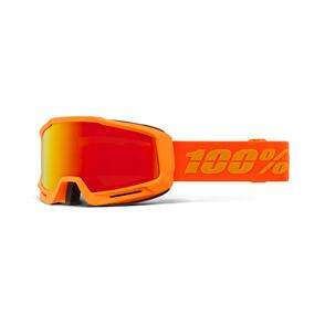 100% OKAN GOGGLE FLUO ORANGE - HIPER VERMILLON W/ RED MIRROR