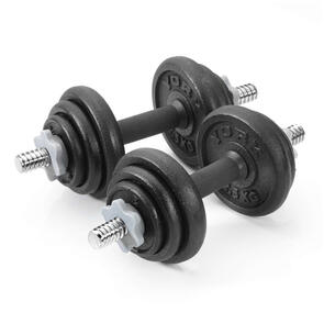 YORK 20KG CAST PLATE D/BELL SET