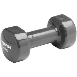 YORK VINYL DIPPED DUMBBELL - 4KG - GREY