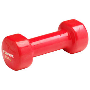 YORK VINYL DIPPED DUMBBELL - 2.5KG - RED