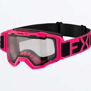 FXR YOUTH MAVERICK CLEAR GOGGLE E - PINK