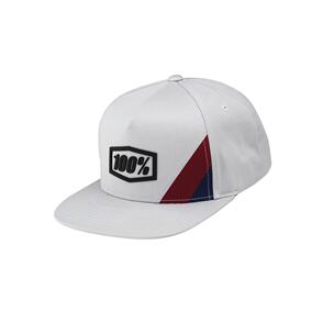 100% CORNERSTONE SNAPBACK HAT LIGHT GREY