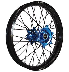 X TECH XTMWK031 KAW KX/KXF/RMZ250 04-23 2.15X19 REAR BLK RIM/BLU HUB/BLK SPK