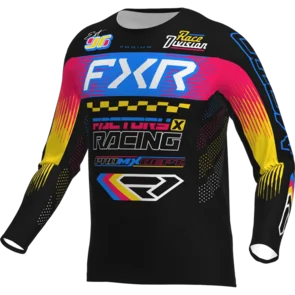 FXR YOUTH PODIUM MX JERSEY 26 - BLACK/BLUE/RAZZ