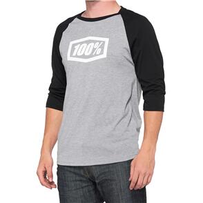 100% ESSENTIAL 3/4 TECH-TEE GREY/BLACK 