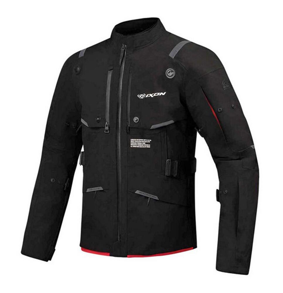 Ixon M-Skeid Jacket Blk/Neon Red