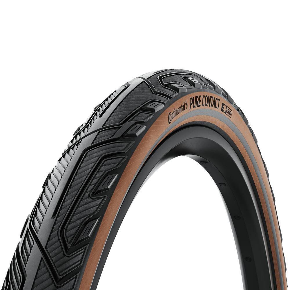 Continental Continental Pure Contact 700 X 50 Tyre Black / Coffee Reflex Folding E50