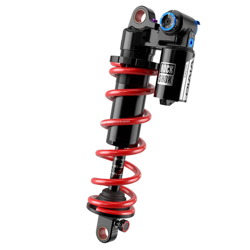 Rockshox Rear Shock Vivid Coil Ultimate Rc2t - (185X55) Reb55/Comp34, Adj Hydraulic Bottom Out, Lockout45 (Spring Sold Separately) Standard Trunnion - D1