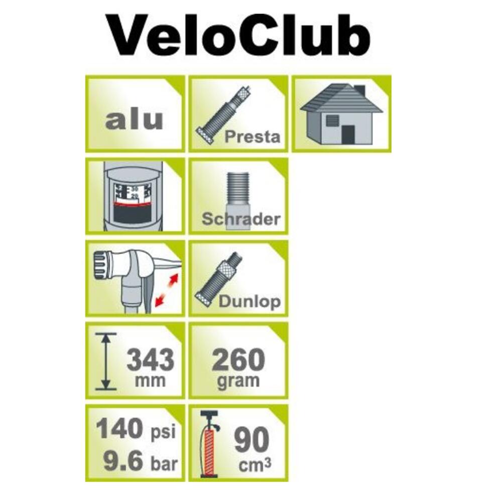 Pump Veloclub Mini Floor A351 (Ea) - Bike