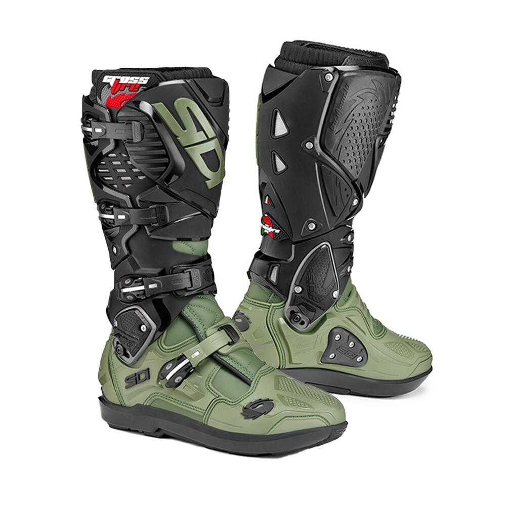 Sidi Crossfire Srs Army/Black Mx Boots Sidi