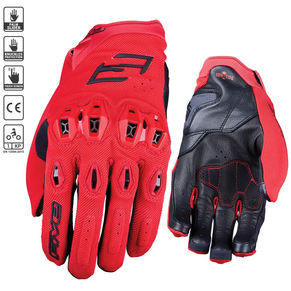 Five Stunt Evo Red Gloves