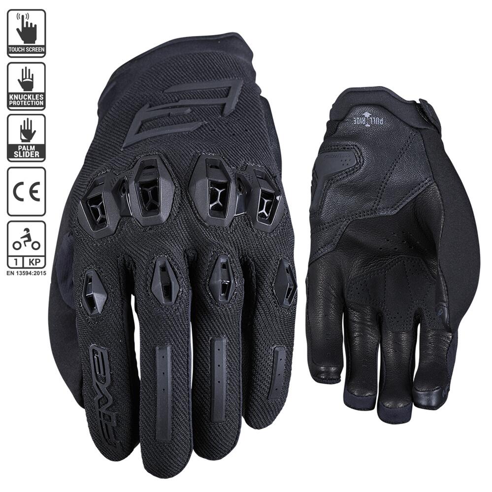 Five Womens Stunt Evo Black Gloves Buy 2 & save 15%