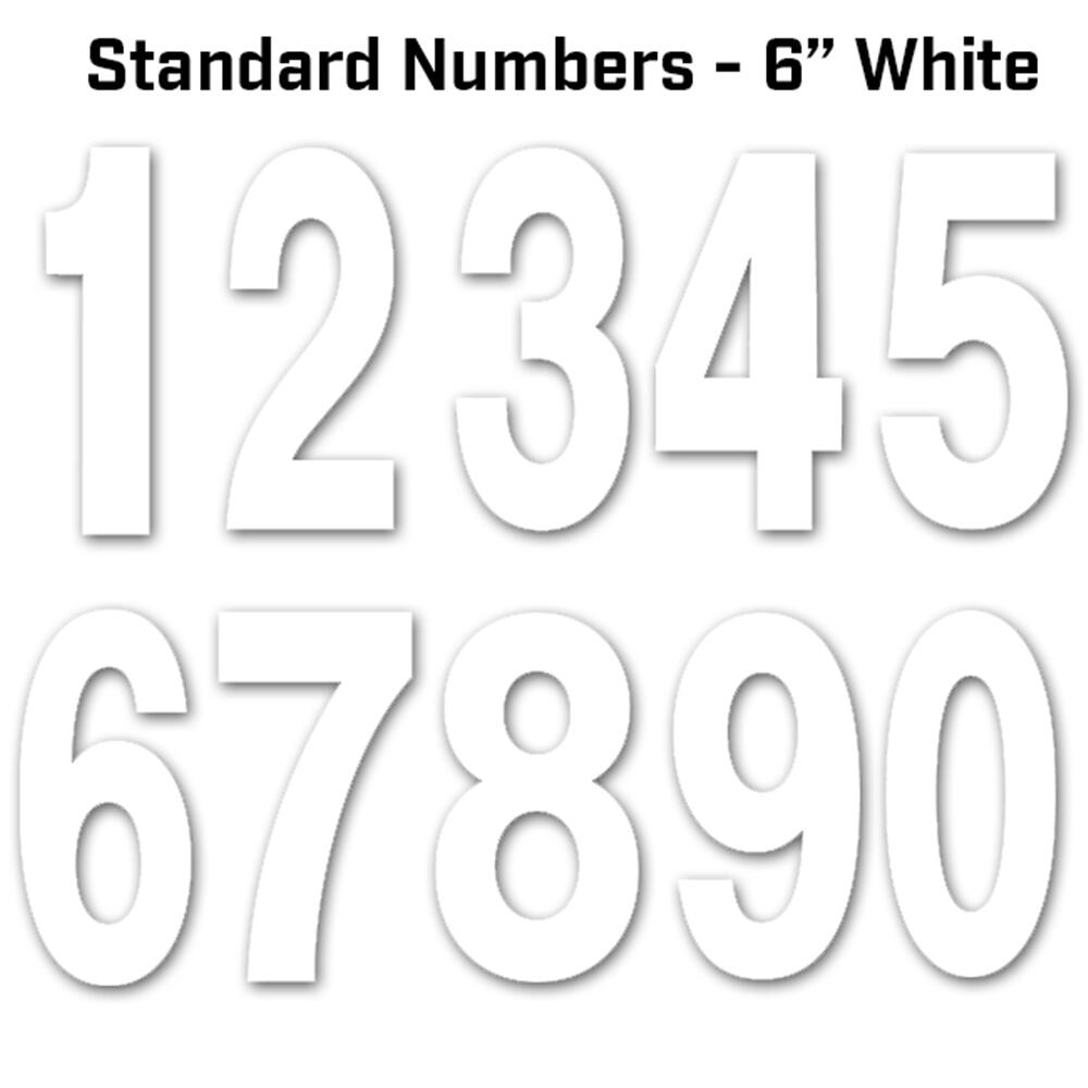 Factory Effex Number Std 6Inch 4 (3Pk) White 150Mm