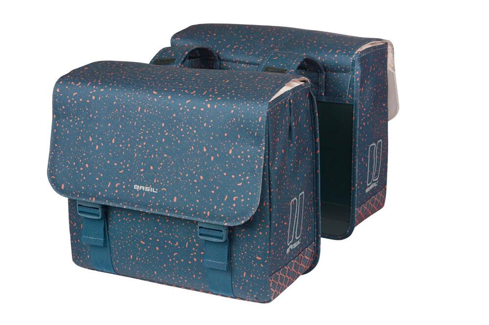 Basil Flair Double Bicycle Bag, 35L, Navy