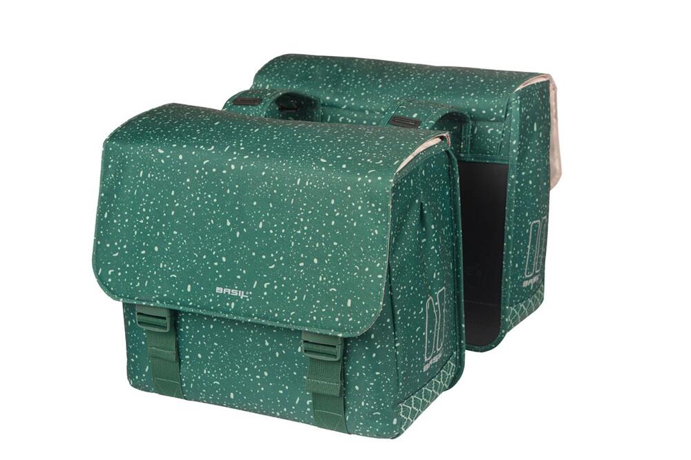 Basil Flair Double Bicycle Bag, 35L, Green
