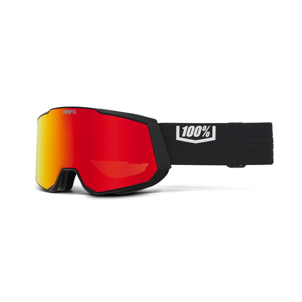 100% Snowcraft Xl Af Goggle Black - Hiper Red W/ Red Mirror
