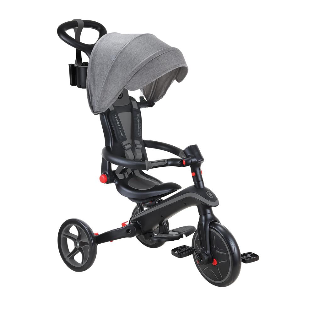 Globber Explorer Trike 4In1 Foldable - Black/Grey