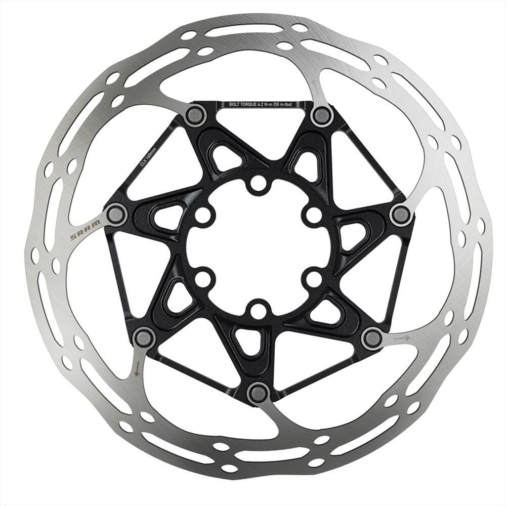 Sram Rotor Centerline 2 Piece Centerlock 180Mm Black Rounded (Includes External Tooled Lockring)