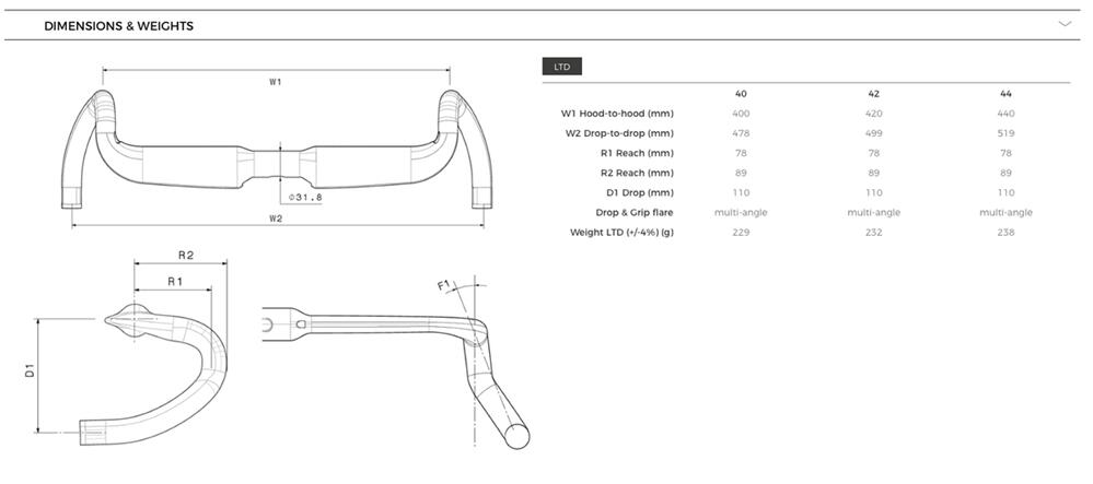 Handlebar Aeroghiaia Carbon Ltd Stealth 