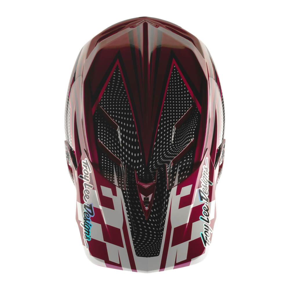 Troy Lee Designs 2026 D4 As Carbon Helmet Sram Radioscape Black / Berry view 3