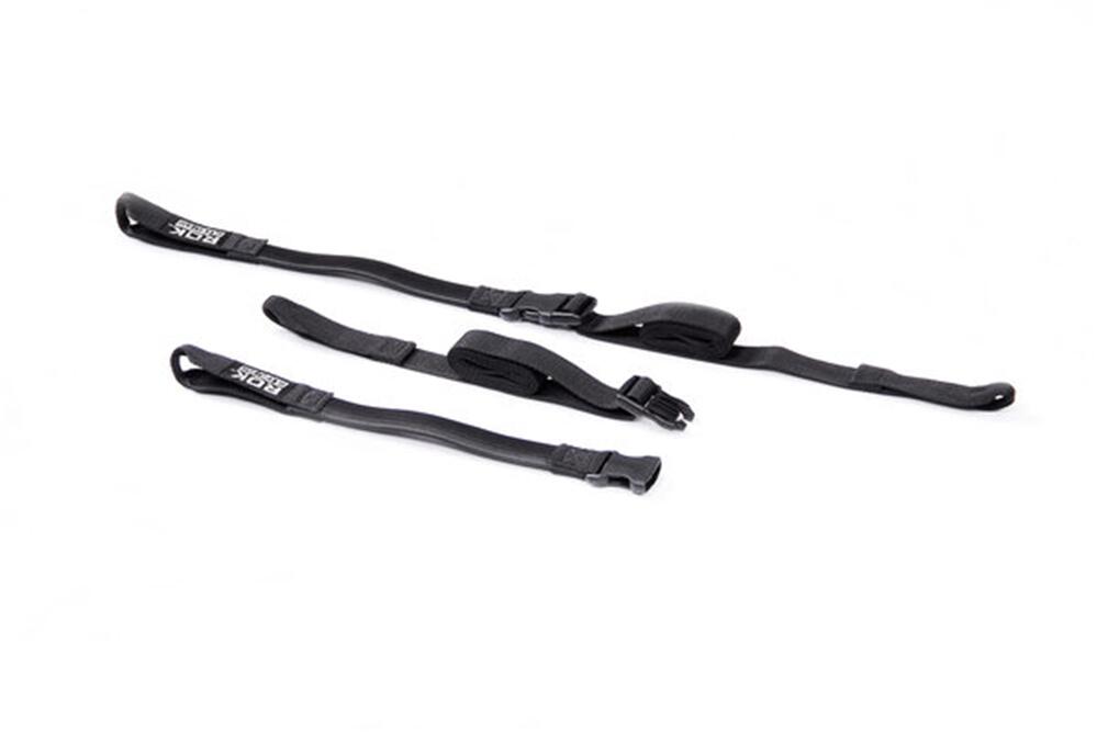 Sw Motech Rok Straps. 2 Adjustable Straps. Black. 500-1500 Mm Size Adjusatble