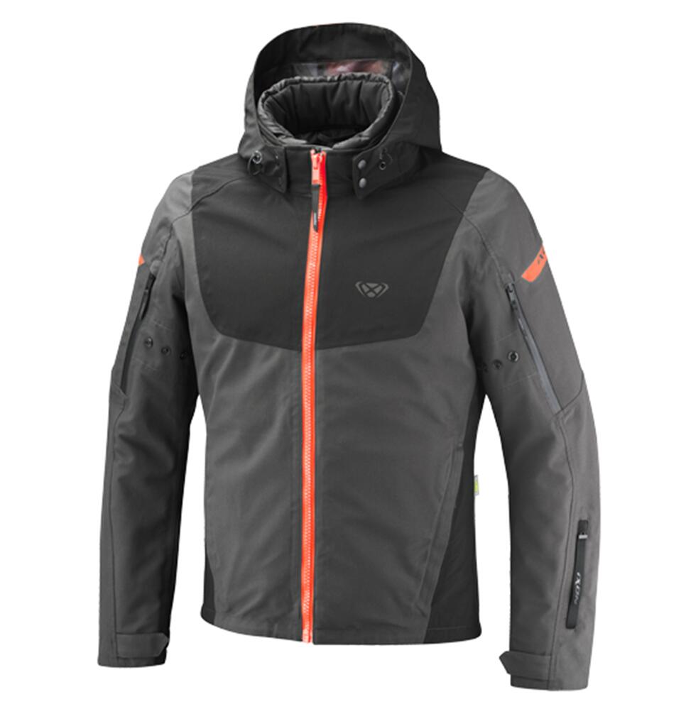 Ixon Burning Jacket Anth/Blk/Neon Red