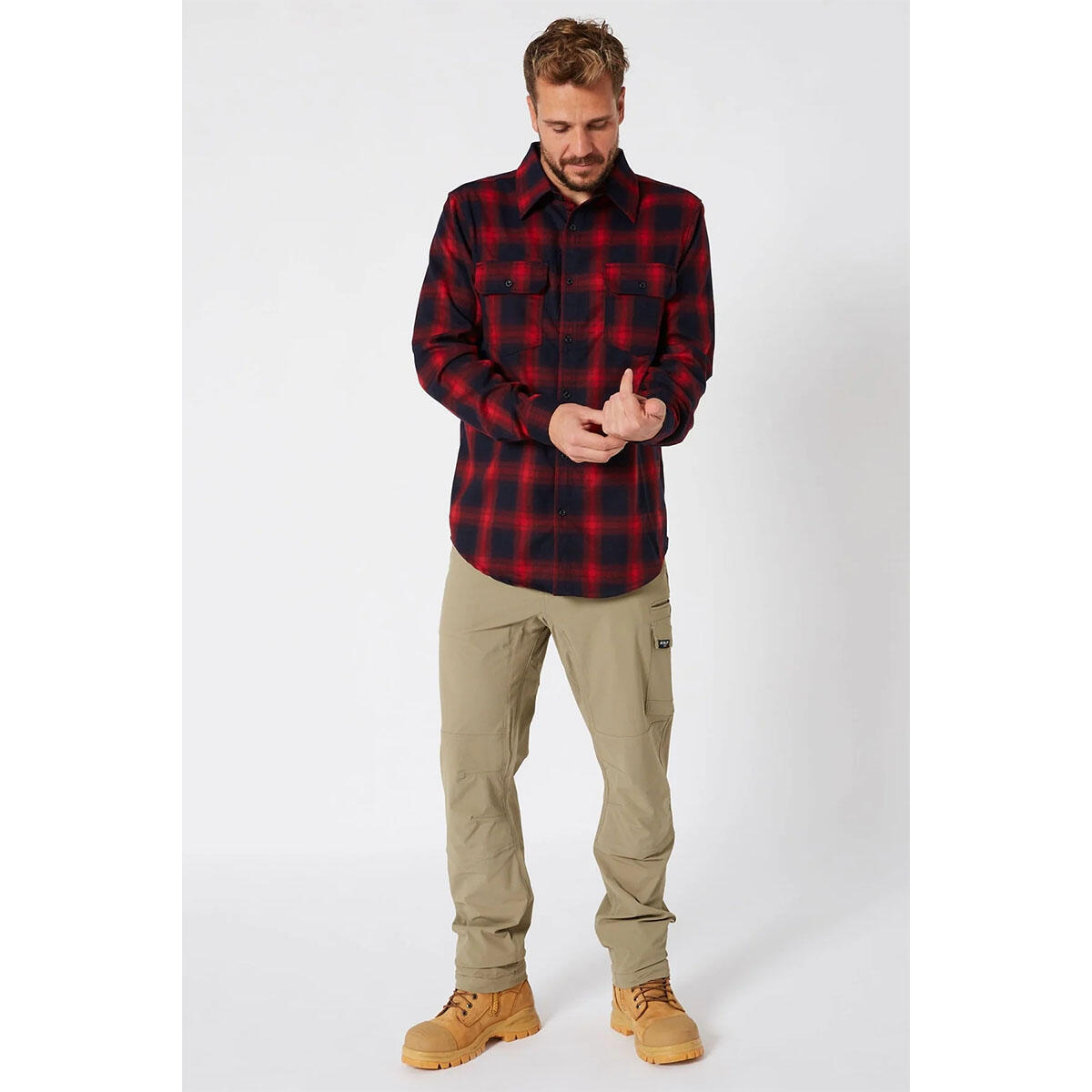 Jetpilot Mens Flannel Shirt - Mustard