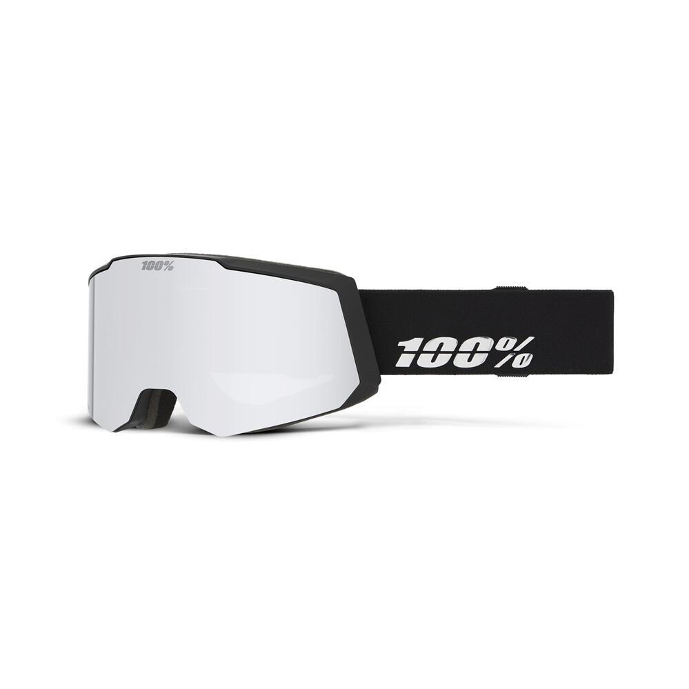 100% Snowcraft S Af Goggle Black - Hiper Grey-Blue W/ Silver Mirror