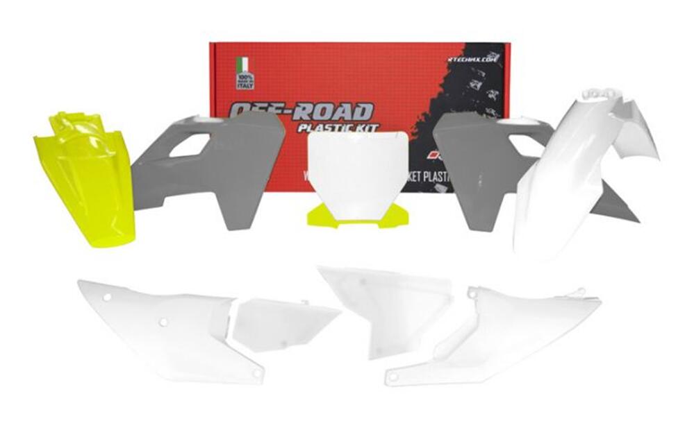 Rtech Kithsq-Oem-533 Rtech Plastics Kit Rtech 7 Piece White Yellow Husqvarna Tx Fc Fx Tx