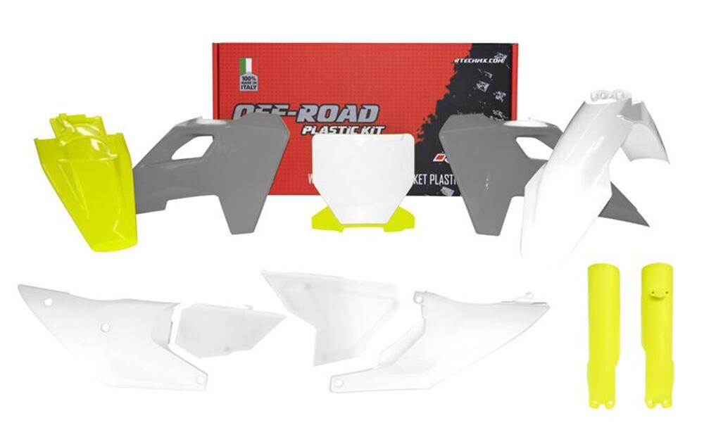 Rtech Kithsq-Oem-833 Rtech Plastics Kit Rtech 8 Piece White Yellow Husqvarna Tc Fc Fx Fs