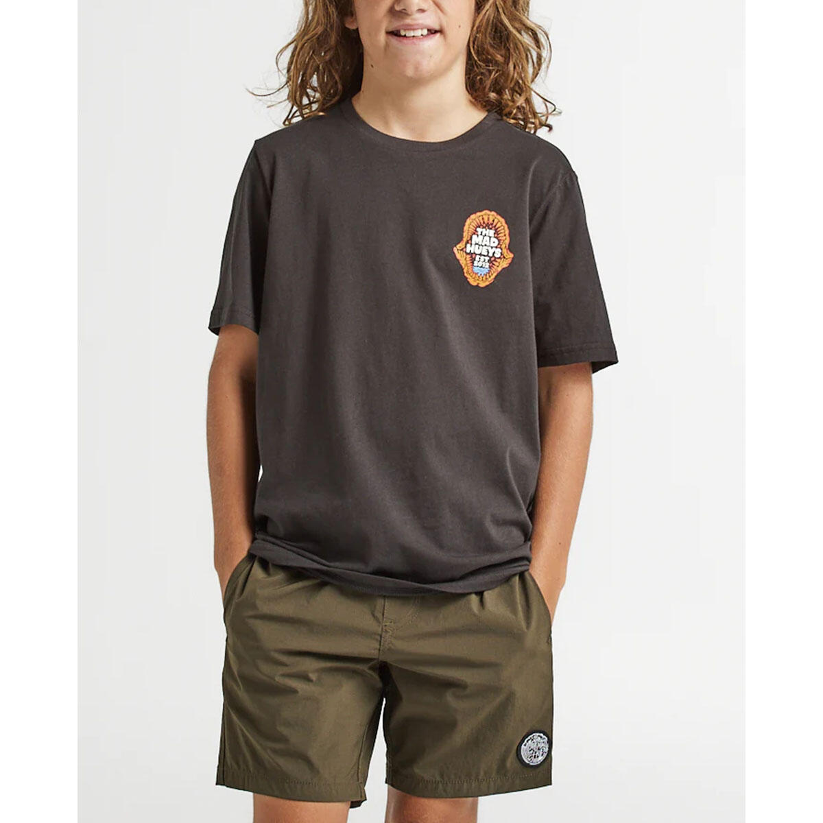 Mad Hueys Shark Jaws Youth Ss Tee Vintage Black - Kids | Hyper Ride