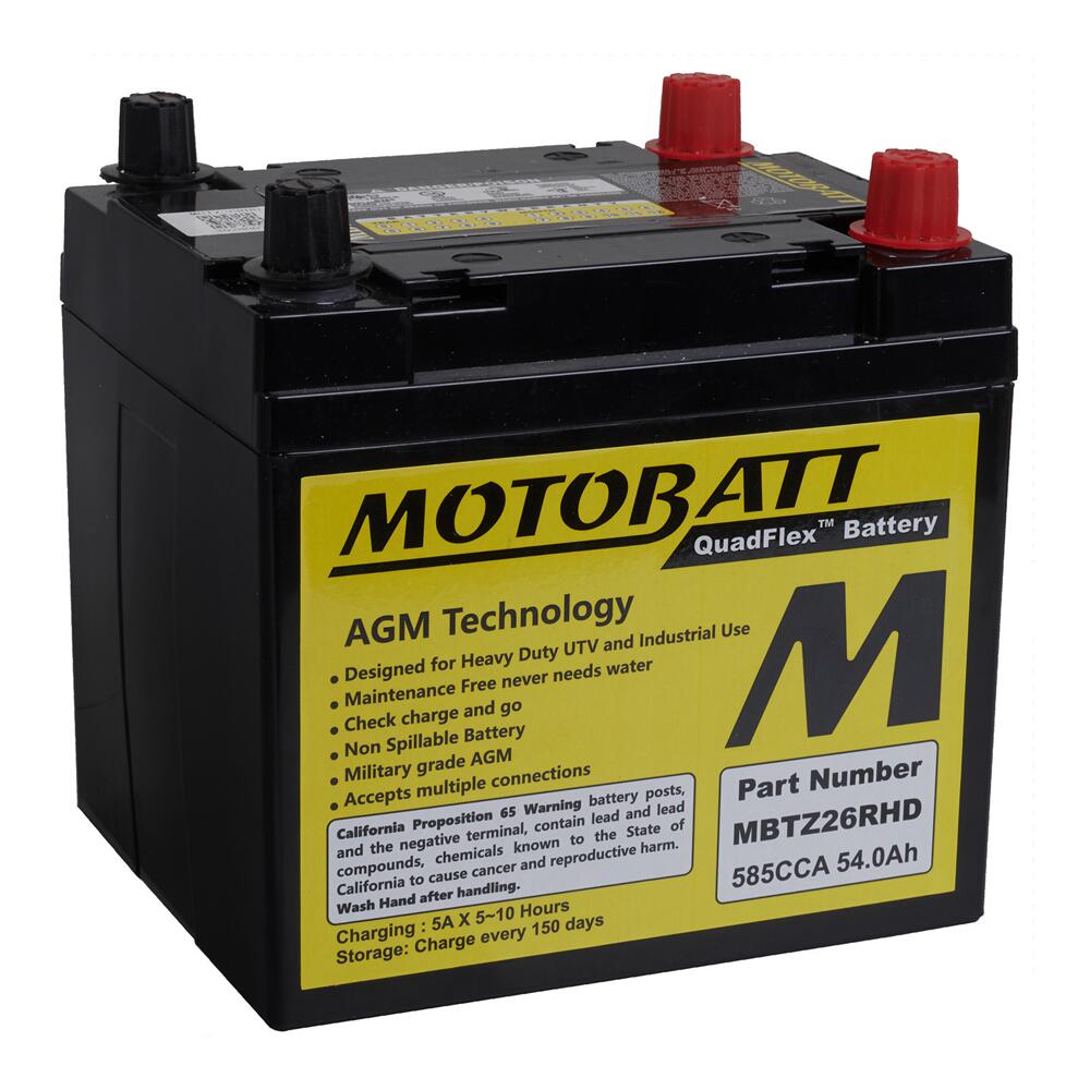 Motobatt Mbtz26rhd Motobatt Quadflex Battery Round Terminal