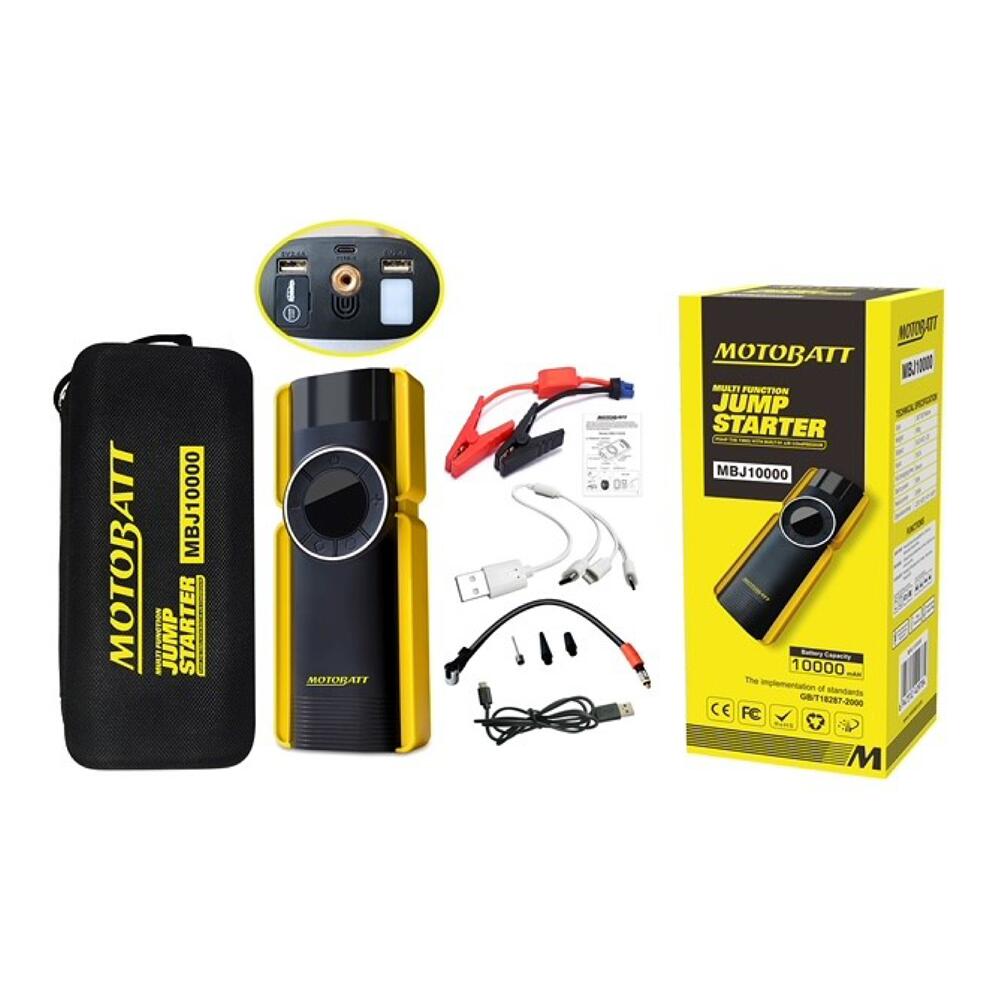 Motobatt Lithium Jump Starter 10000 & Air Compressor Un3481