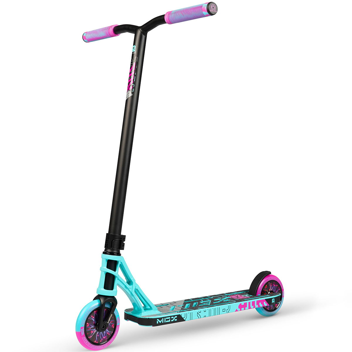 pink and blue scooter