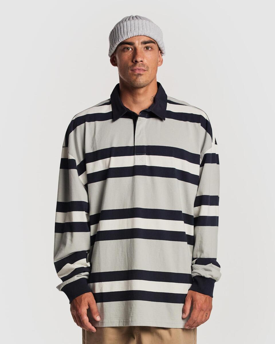 huffer long sleeve polo