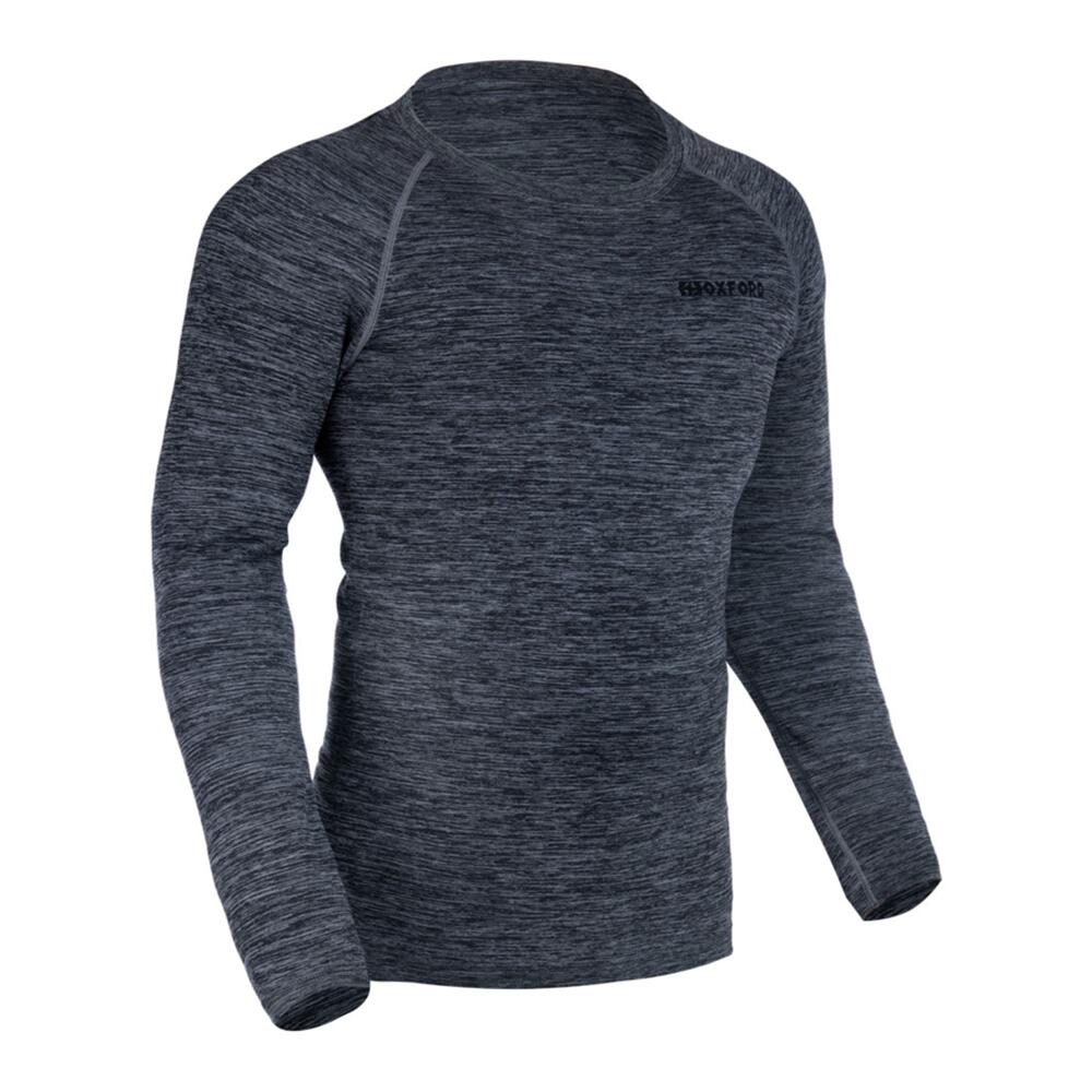 Oxford Advanced Base Layer Ms Top Charcoal Marl