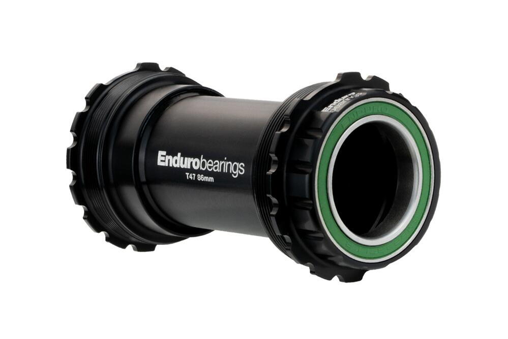 Enduro Premium Bottom Bracket T47 Asymmetric To Dub Cranks Stainless Steel Radial Black