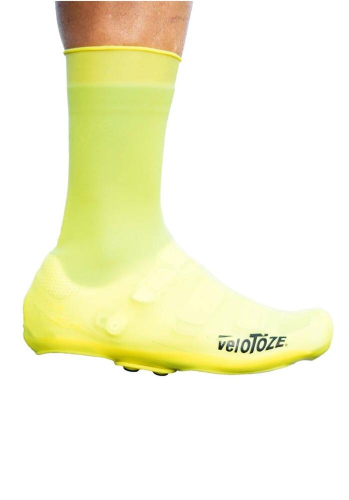 Velotoze Shoe Covers Tall Silicone With Snaps Viz-Yellow