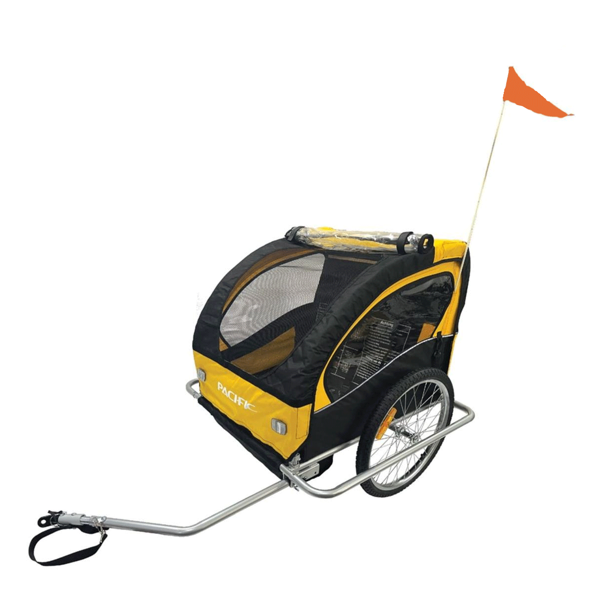 Burley bike trailer yellow best sale and blue