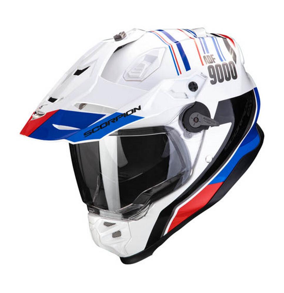 Scorpion Exo Adf-9000 Air Desert Helmet Wht/Blu/Red