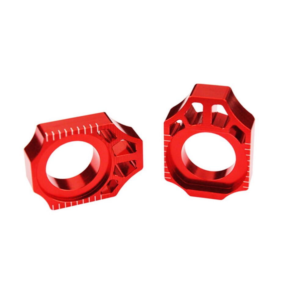 Scar Axle Blocks Ktm Exc Excf / Husky Fe-Te / Gasggas Red